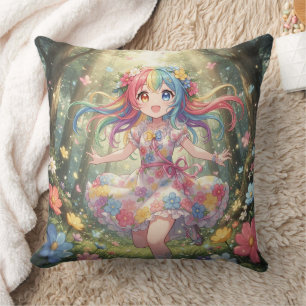 Almofada Menina Anime Caprichosa