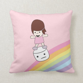 Almofada Menina bonito no travesseiro decorativo do