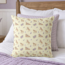 Menina Cavalo Roxo Amarelo Padrão Floral