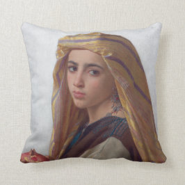 Almofada Menina com uma romã por W.A. Bouguereau
