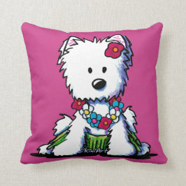Almofada Menina de KiniArt Westie Hula