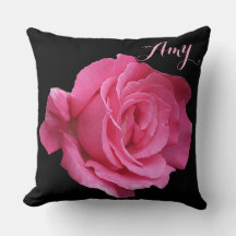 Menina floral rosa rosa giro nome bonito Amy Black