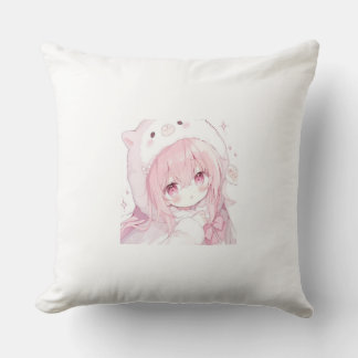 Almofada Menina Fofa em Estilo de Anime