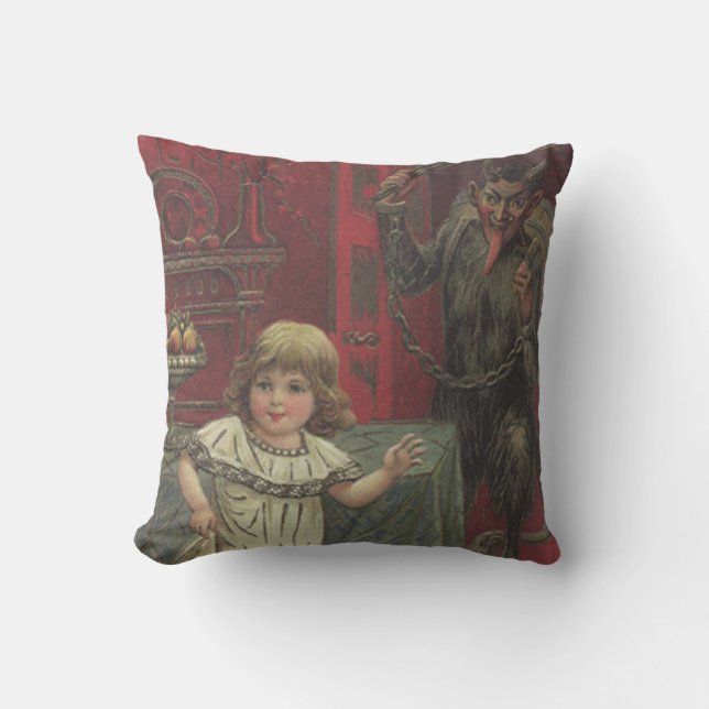 Almofada Menina Krampus Vermelha Nintendo Switch Sala de Ja (Frente)