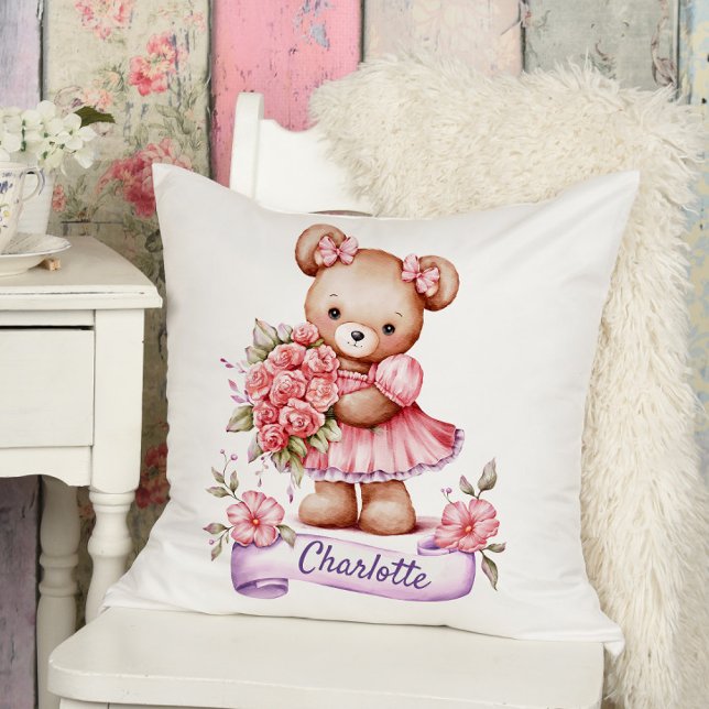 Almofada Menina Lindo Travesseiro Decorativo De Berçário Co (Criador carregado)