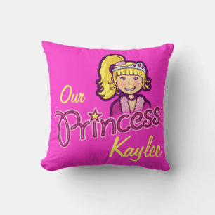 Almofada Menina loura pouco travesseiro do nome da princesa