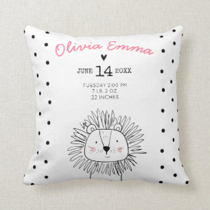 Almofada Menina moderna do leão do travesseiro decorativo