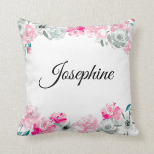 Almofada Menina personalizada  Boho Watercolor