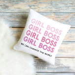 Almofada Menina Rosa Moderna Chefe Melhor Presente<br><div class="desc">Menina Rosa Moderna Chefe Melhor Presente</div>