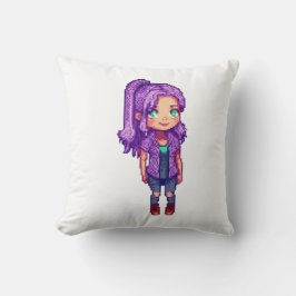 Almofada Menina roxa-branca