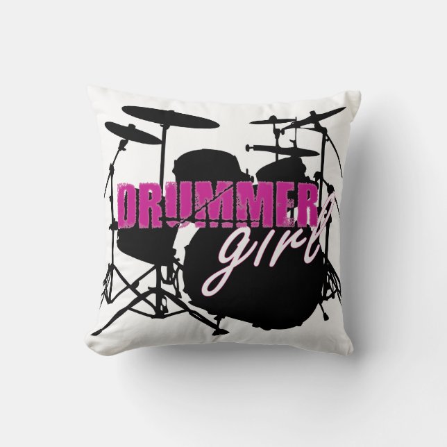 Almofada Menina Roxa Preta e Branca (Frente)