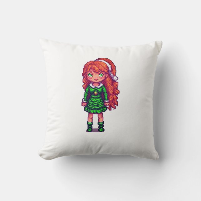 Almofada Menina ruiva fofa (Frente)