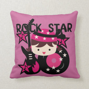 Almofada Menina triguenha da estrela do rock