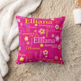 Almofada Meninas amarelas cor-de-rosa Elliana