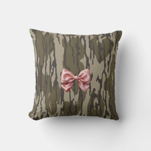 Almofada Meninas Camo Laço Rosa Camuflagem Fundo Pink Ribbo