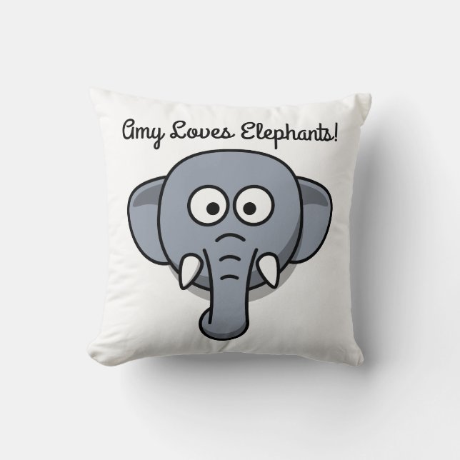 Almofada Meninas e Meninos Adoram Elefantes (Frente)
