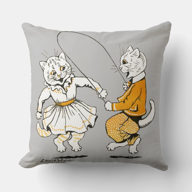 Almofada Meninas e Meninos, Louis Wain (Frente)