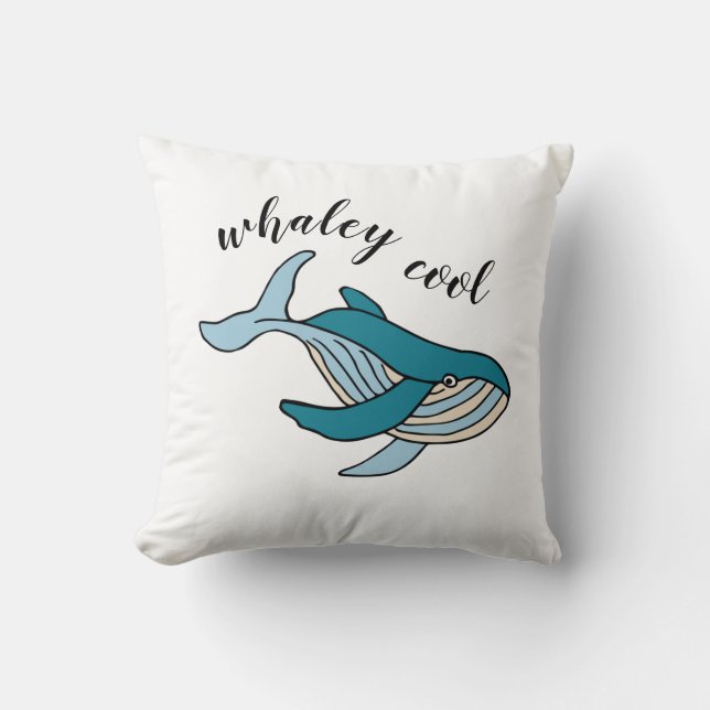 Almofada Meninos Baleia 'Whaley Cool' (Frente)