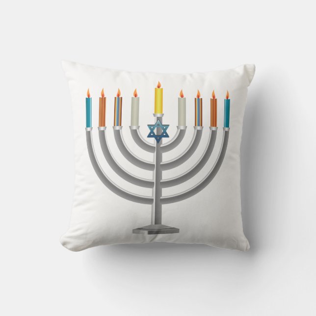 Almofada Menorá de Hanukkah (Frente)