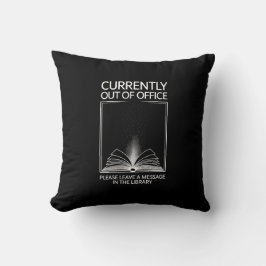 Almofada Mensagem de Fora do Escritório no Estilo Bibliotec