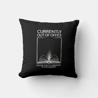 Almofada Mensagem de Fora do Escritório no Estilo Bibliotec