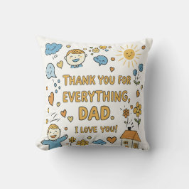 Almofada Mensagem de porta positiva para o Pai