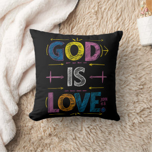 Almofada Mensagem divina: Deus é Setas do Amor