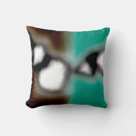 Almofada Mensagem em uma garrafa: Abstrato Brown, Teal, B &