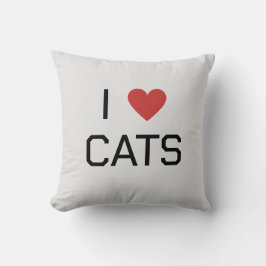 Almofada Mensagem I Heart Cats