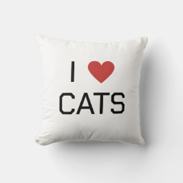 Almofada Mensagem I Heart Cats