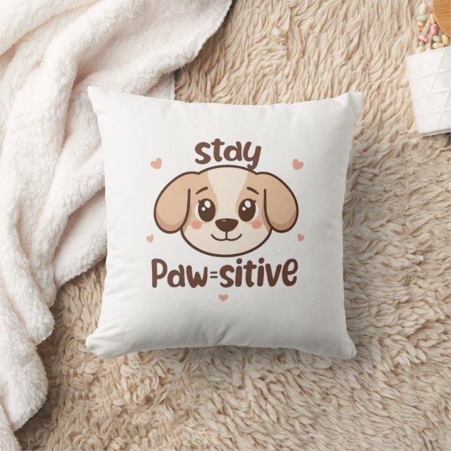 Almofada Mensagem Inspiradora e Positiva de Cachorro (Cobertor)