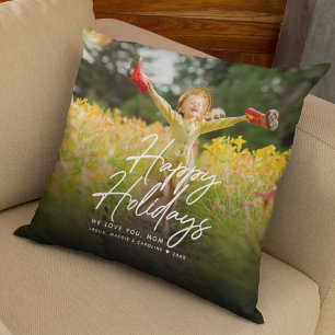Almofada Mensagem Personalizada de Fotografia da Família de