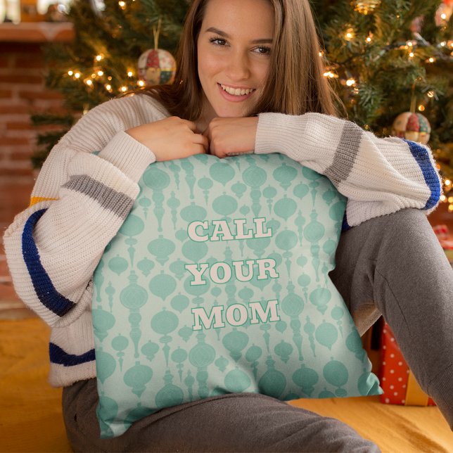 Almofada Mensagem Personalizada Ligue Para Sua Mãe Pastel F (Criador carregado)