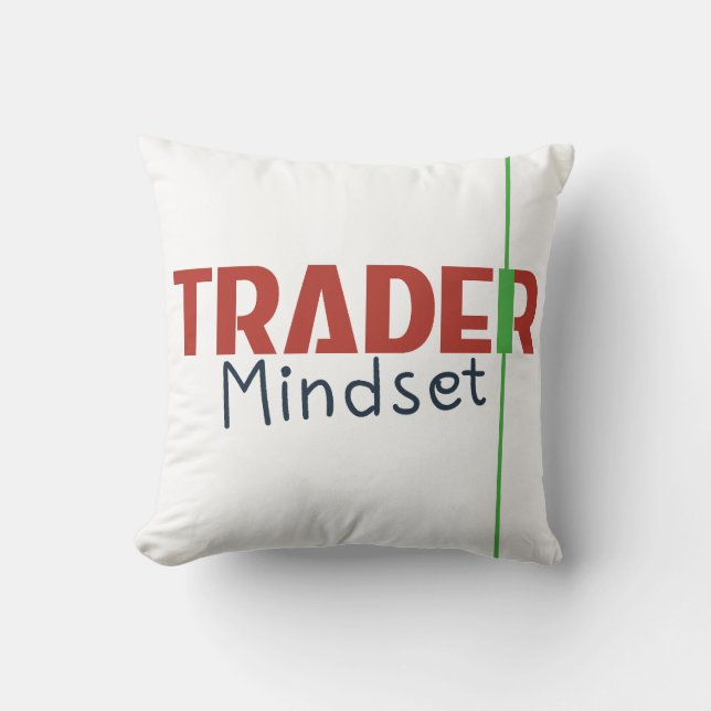 Almofada Mentalidade de Trader – Negociação com Disciplina (Frente)