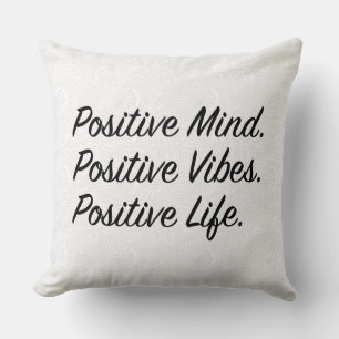 Almofada Mente Positiva. Víblias Positivas. Vida Positiva.