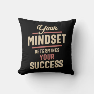 Almofada Mente sobre assunto - Design de cotação motivacion