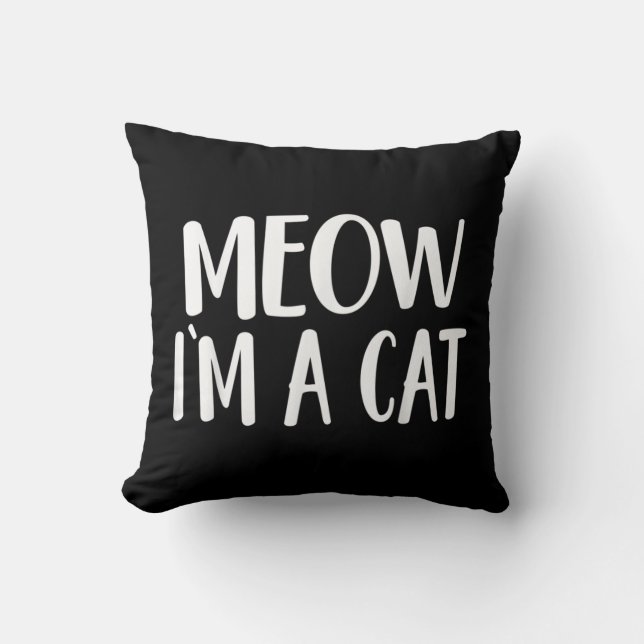 Almofada Meow, eu sou um Cat Halloween (Frente)
