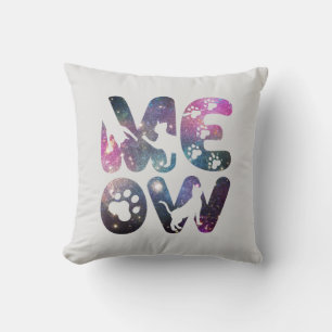 Almofada Meow - Silhuettes de Gato e Design de Impressões d