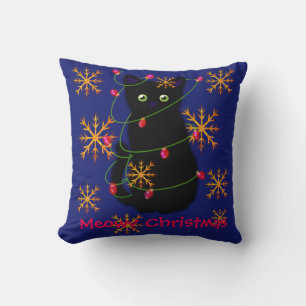 Almofada Meowy Christmas   presente para amantes de gatos  