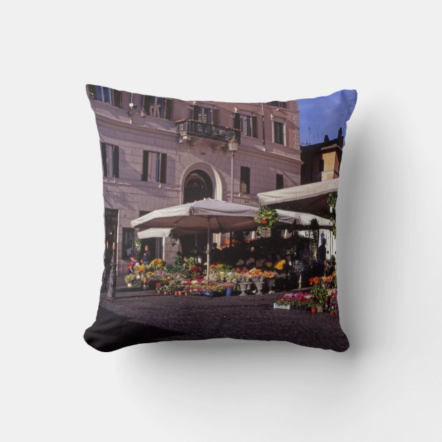 Almofada Mercado de bancas floridas Roma (Frente)