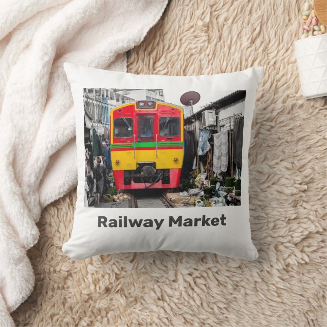 Almofada Mercado Ferroviário - Mae Klong Vintage - Tailândi (Cobertor)