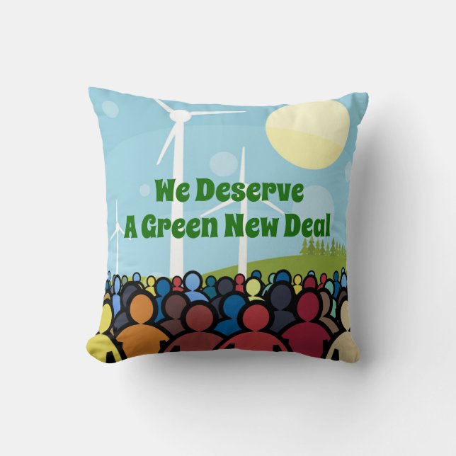 Almofada Merecemos um Novo Acordo Verde (Frente)
