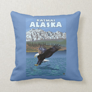 Almofada Mergulho da águia americana - Katmai, Alaska