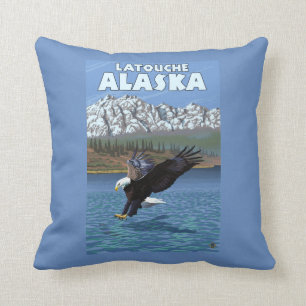 Almofada Mergulho da águia americana - Latouche, Alaska
