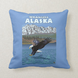 Almofada Mergulho da águia americana - Wrangell, Alaska