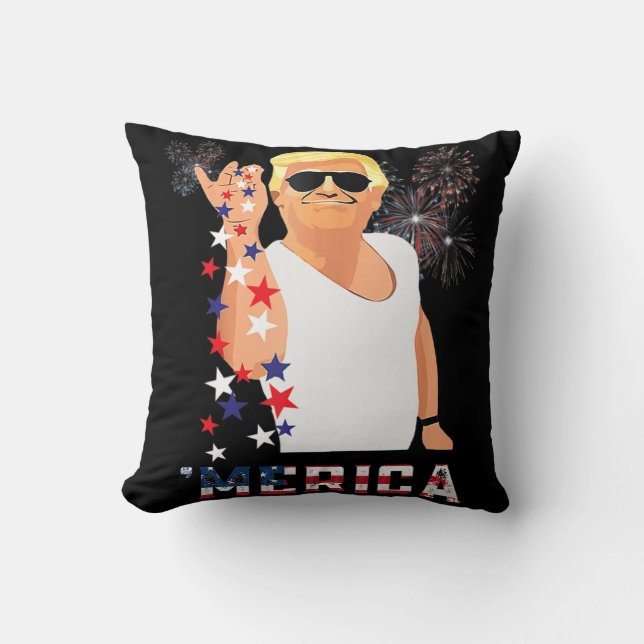 Almofada Merica Trump Sai do Don Bebado Donald Bebado 4º de (Frente)