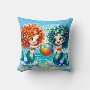Almofada "Mermaid Beach Ball Divertido"