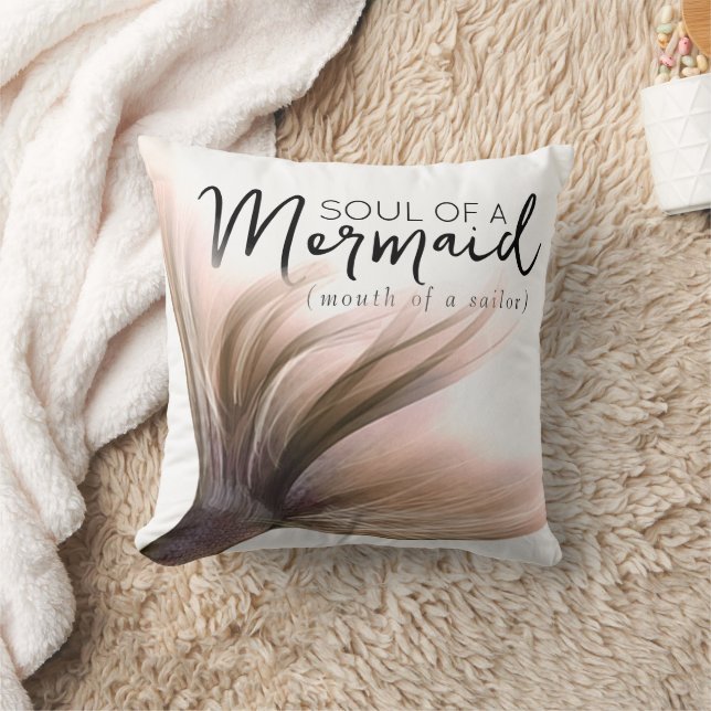 Almofada MermaidLife Sailor Mouth Sereid Soul | Rosa (Cobertor)