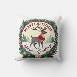 Almofada Merry Christmas –Majestic Winter Reindeer 🦌