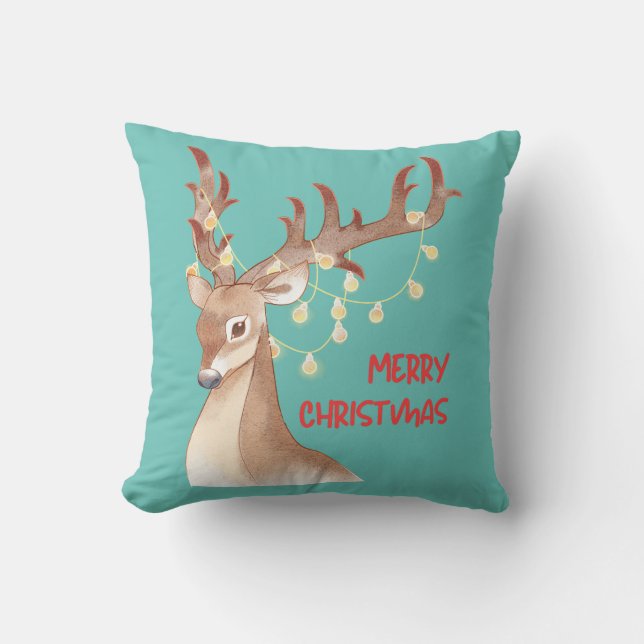 Almofada Merry Christmas Reindeer (Frente)